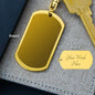 Engraved Stainless Steel Dog Tag Keychain