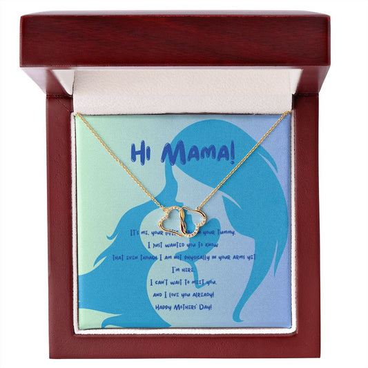 Boy Mom-to-Be - Everlasting Love Necklace (Solid Gold) with MC