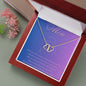 Mom - In Awe Everlasting Love Necklace (Solid Gold) with MC