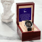 So Proud Son Men's Openwork Watch with Mahogany Box and Message Card