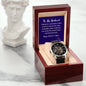 To My Husband on Valentine's Day | Thoughtful Gifts for Him | Men's Openwork Watch with Message Card
