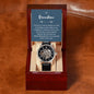 So Proud Grandson Men's Openwork Watch with Mahogany Box and Message Card