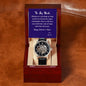 To Dad from Son on Valentine's Day | Thoughtful Gifts for Him | Men's Openwork Watch with Message Card
