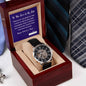 To The Love of My Life on Valentine's Day | Thoughtful Gifts for Him | Men's Openwork Watch with Message Card