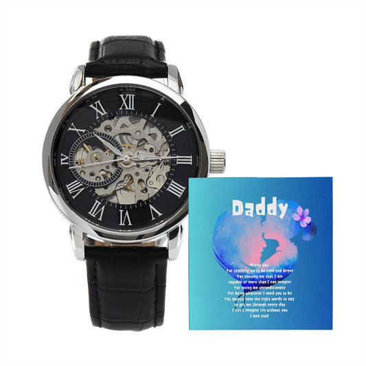 Daddy from Daughter - Men's Openwork Watch with MC