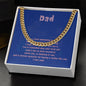 Dad's Girl - Cuban Link Chain Necklace with Message Card