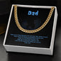 Thank You Dad - Cuban Chain Link Necklace with Message Card