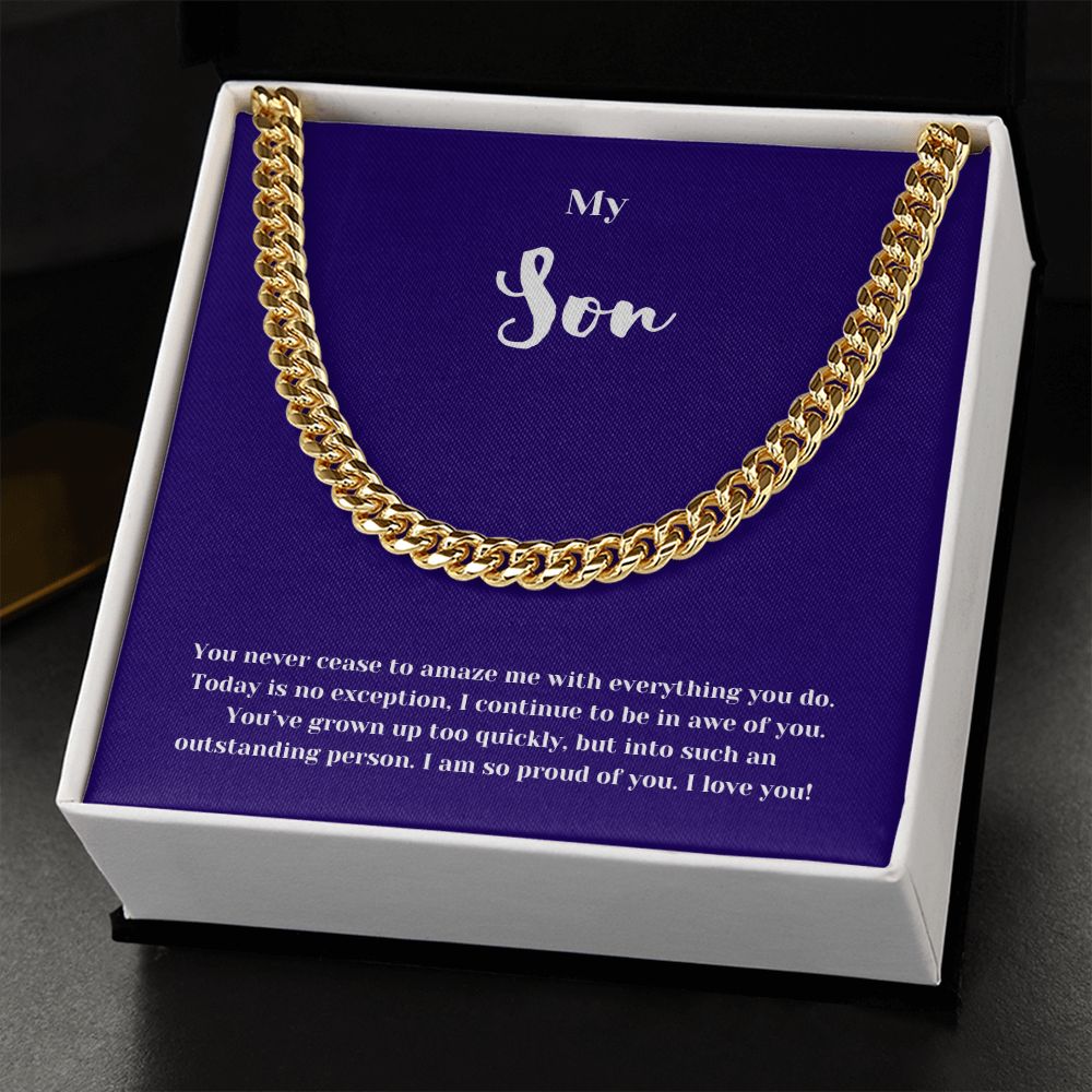 So Proud son Cuban Chain Link