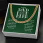 Bonus Dad, Hero - Cuban Link Chain with Message Card