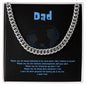 Thank You Dad - Cuban Chain Link Necklace with Message Card