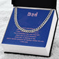 Dad's Girl - Cuban Link Chain Necklace with Message Card