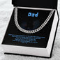 Thank You Dad - Cuban Chain Link Necklace with Message Card