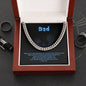 Thank You Dad - Cuban Chain Link Necklace with Message Card