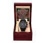 Men's Black Chronograph Watch with Generic Message Card | Valentines Day Gift | Gifts for Him