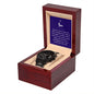 So Proud Son Black Chronograph Watch with Mahogany Box and Message Card