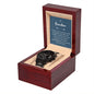 So Proud Grandson Black Chronograph Watch with Mahogany Box and Message Card