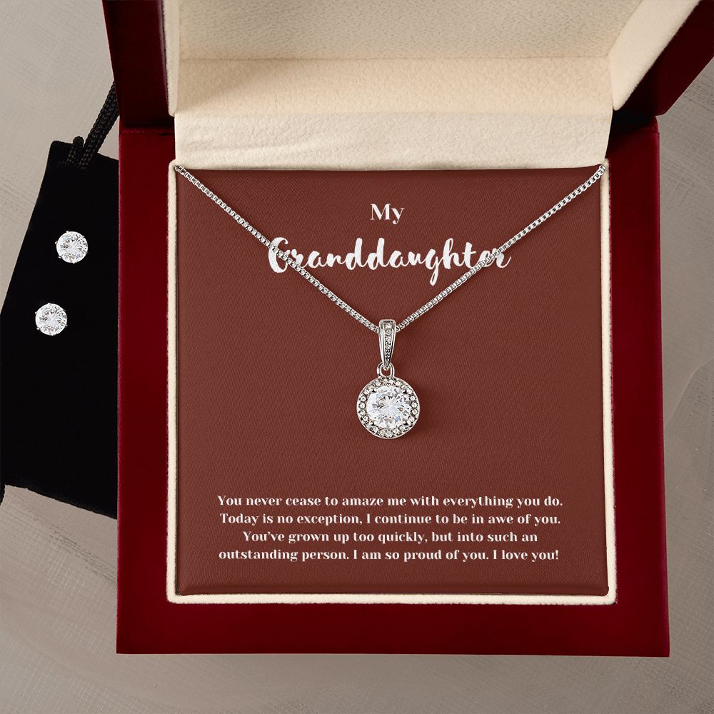 My Granddaughter So Proud Eternal Hope Necklace and Earrings Set