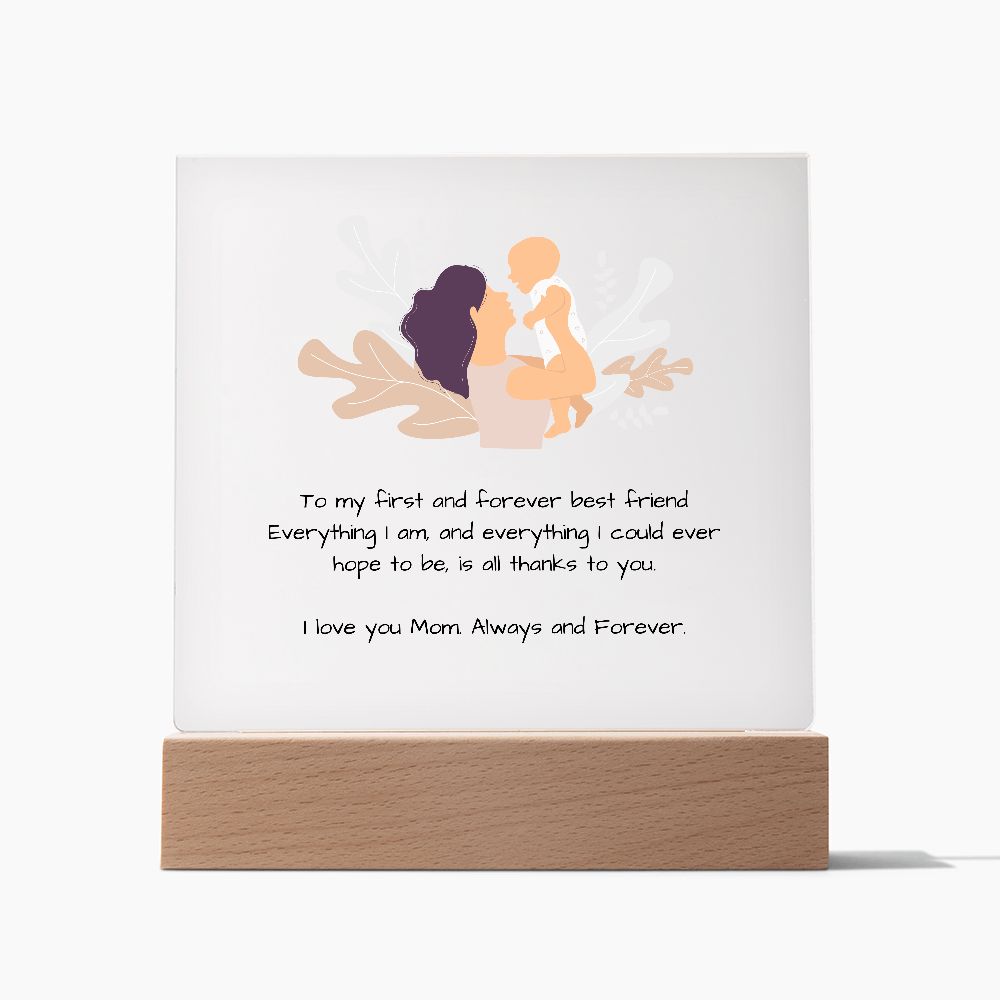 Mom Acrylic Square Plaque