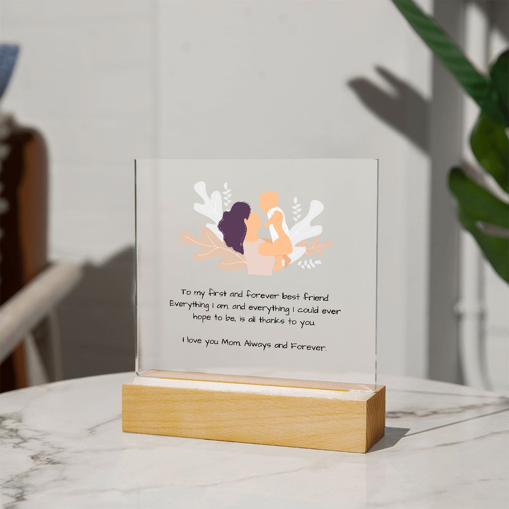 Mom Acrylic Square Plaque