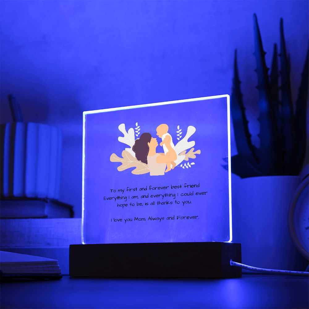 Mom Acrylic Square Plaque