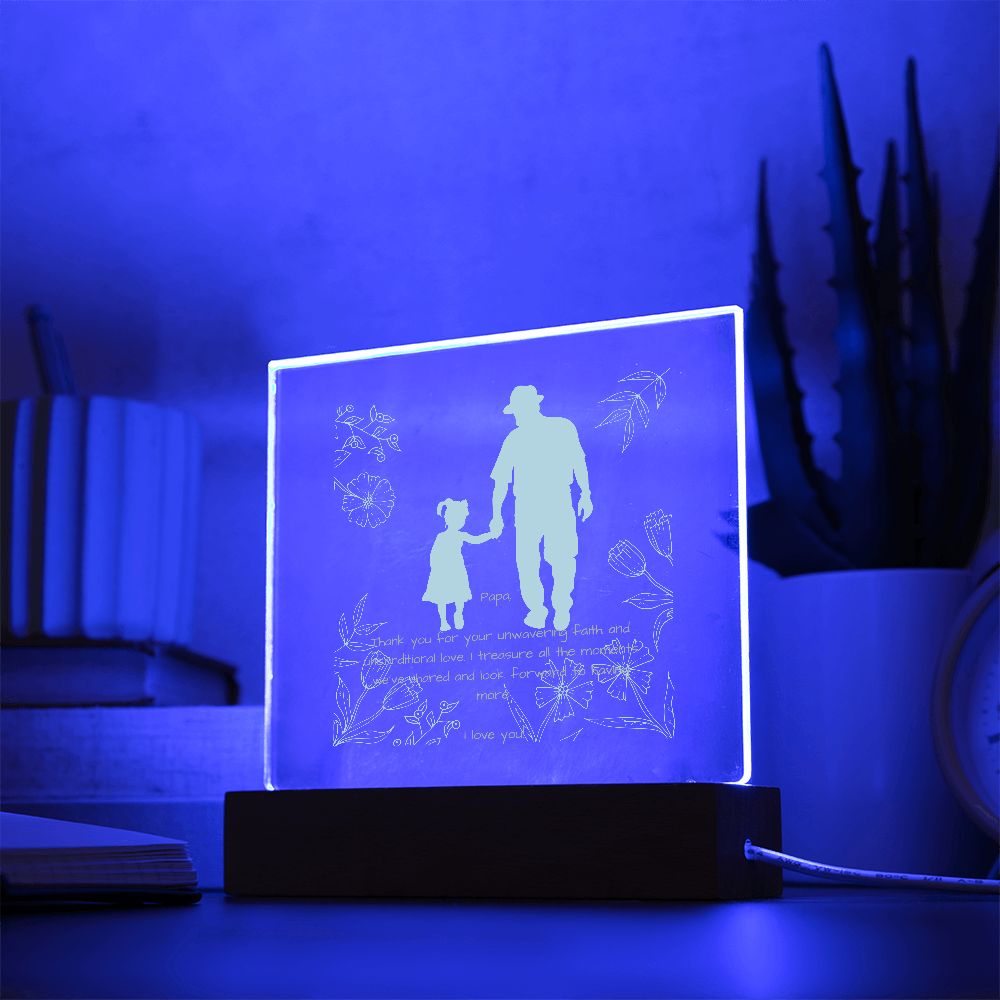 Papa - Acrylic Square Plaque
