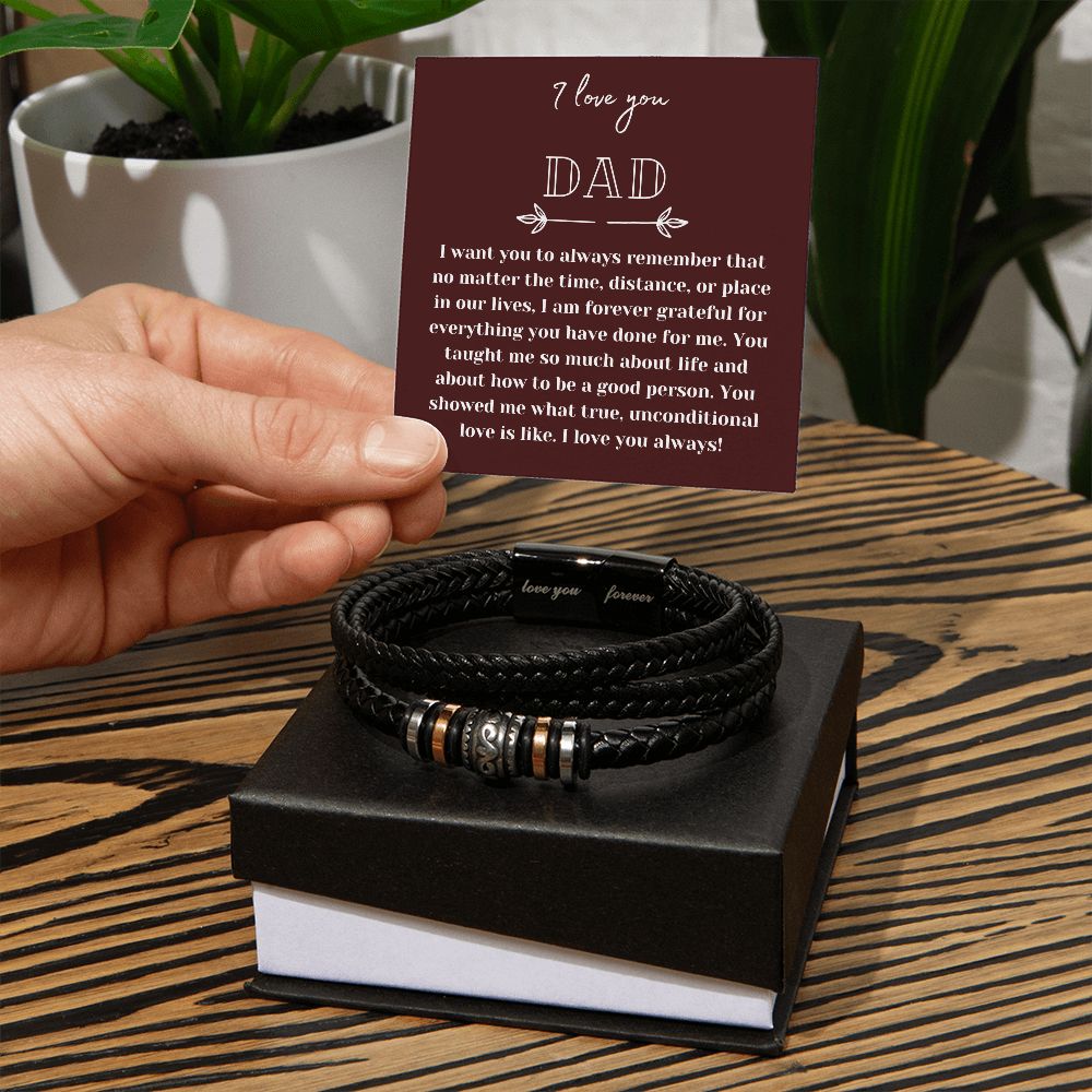 I Love You Dad Love You Forever Bracelet