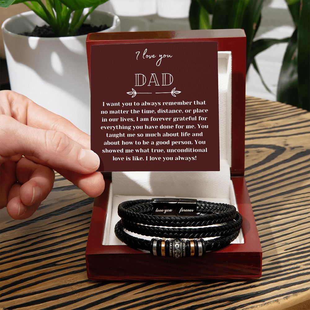 I Love You Dad Love You Forever Bracelet