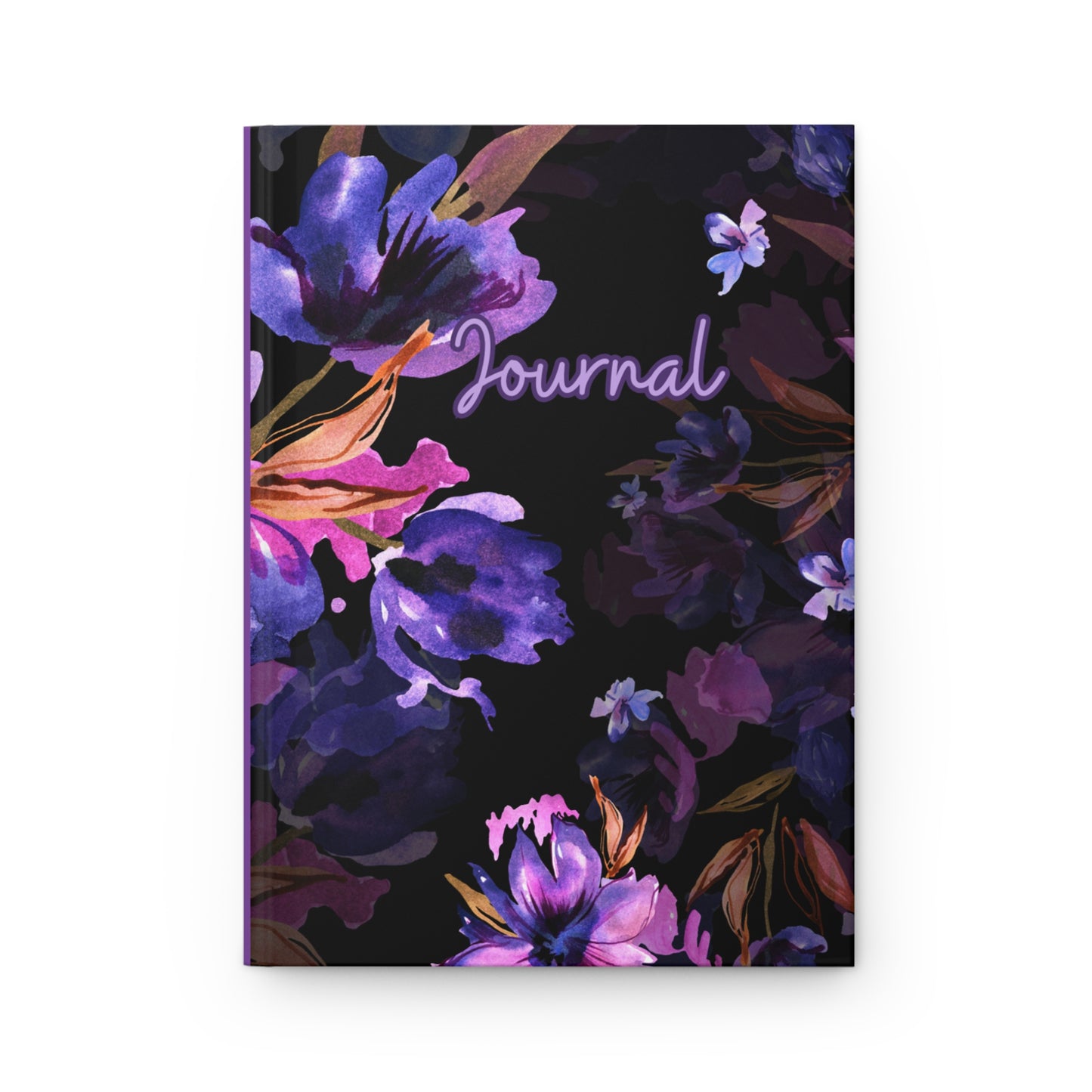 Vivid Purple Lilies Floral Hardcover Journal Matte