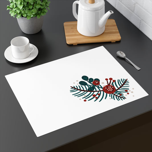 Fir and Berries Scandinavian Christmas Placemat, 1pc