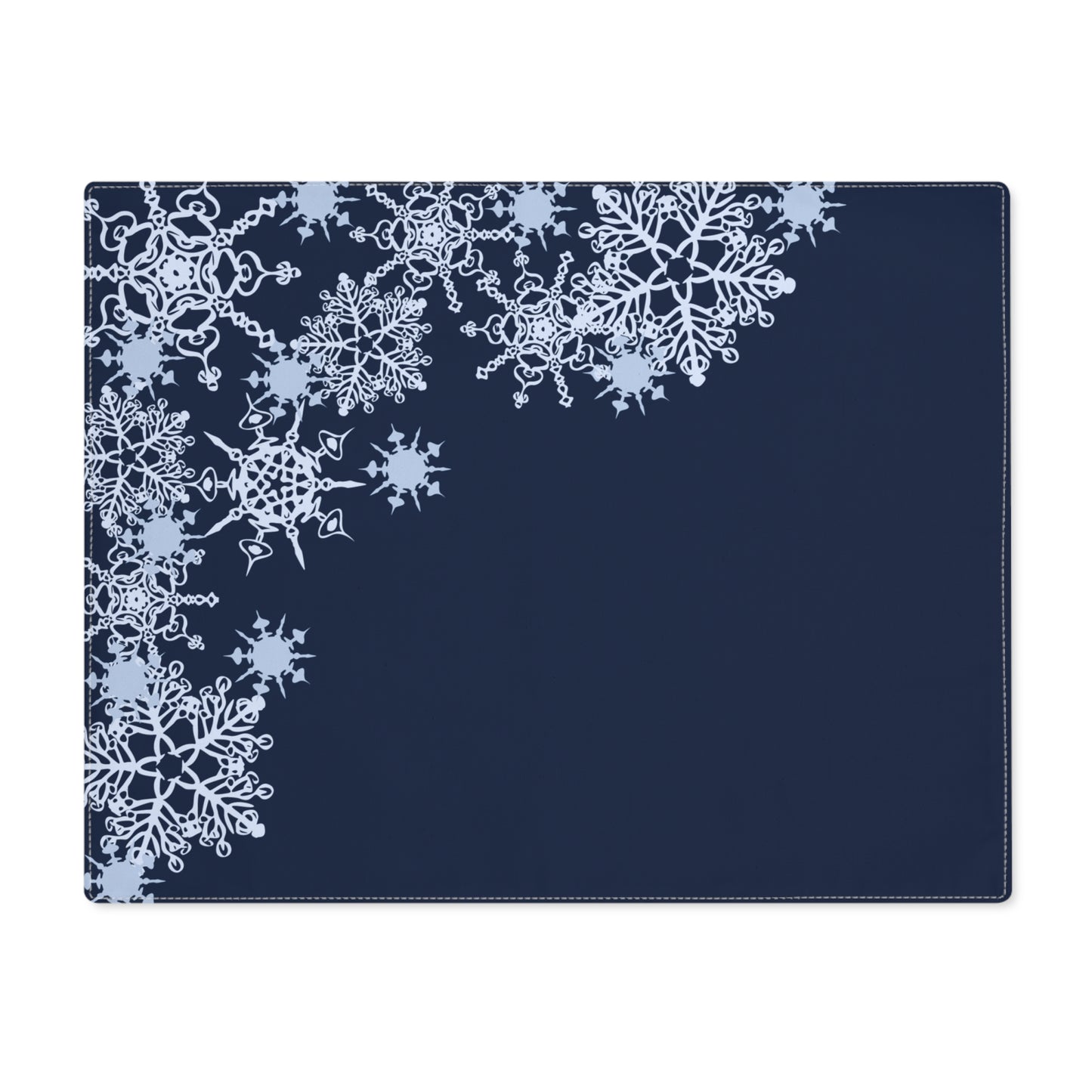 White Snowflakes Christmas Placemat, 1pc