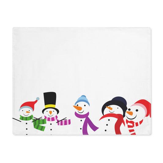 Colorful Snowmen Christmas Placemat, 1pc