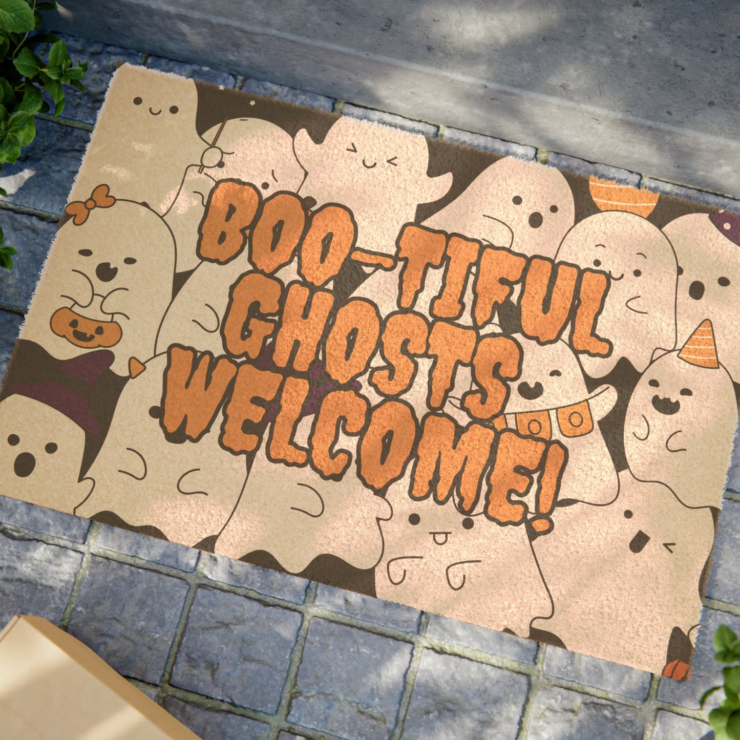 Bootiful Ghosts Welcome Halloween Doormat