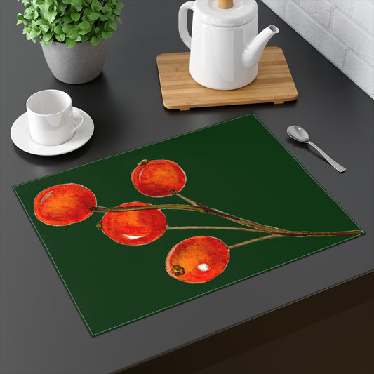 Red Berries Christmas Placemat, 1pc