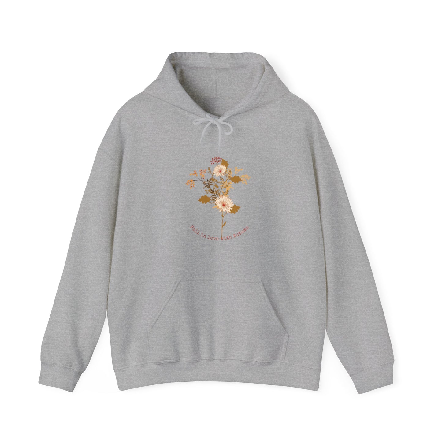 Fall in Love with Autumn Floral Bouquet Fall Unisex Heavy Blend™ Hooded Sweatshirt