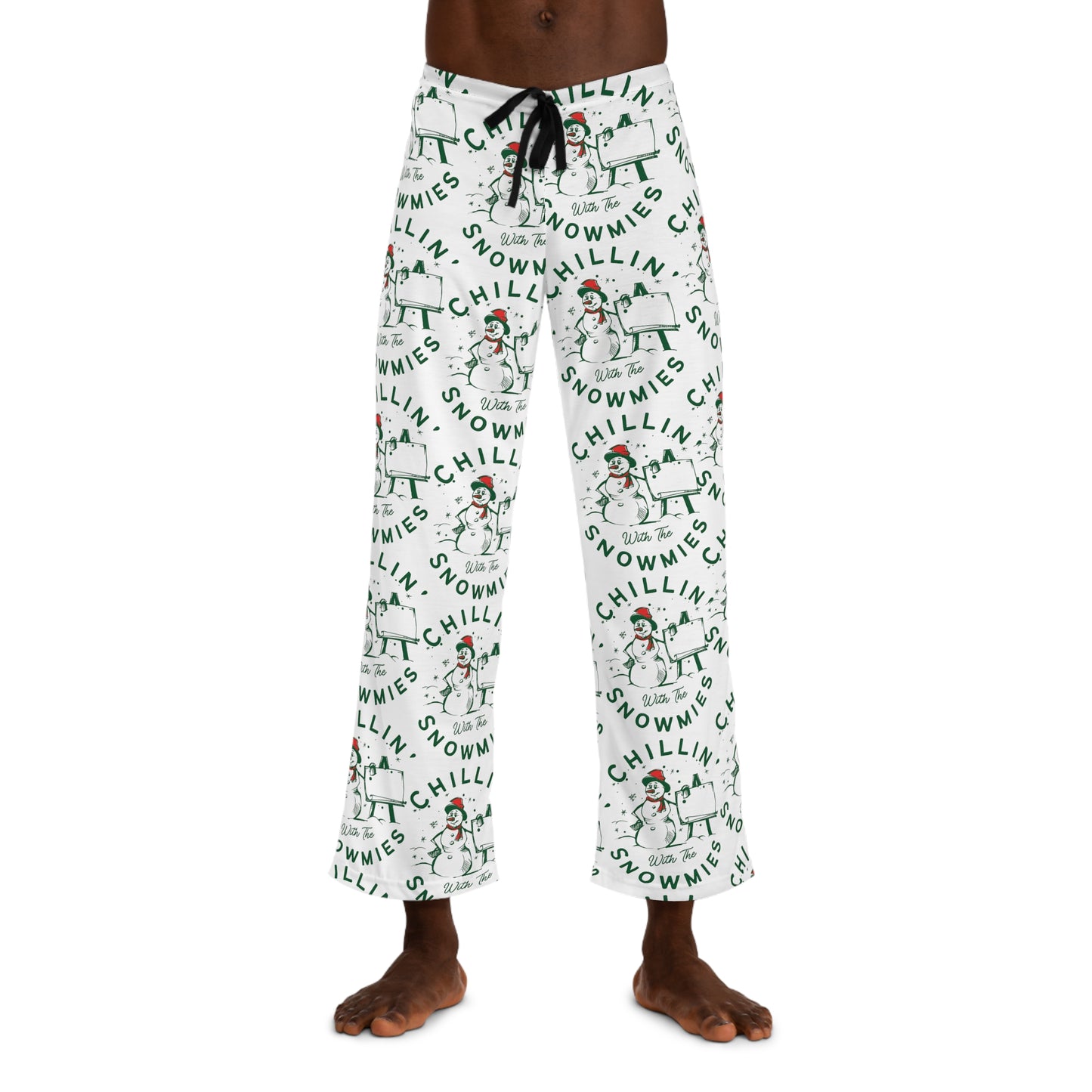 Chillin With The Snowmies Christmas Mens Pajama Pants