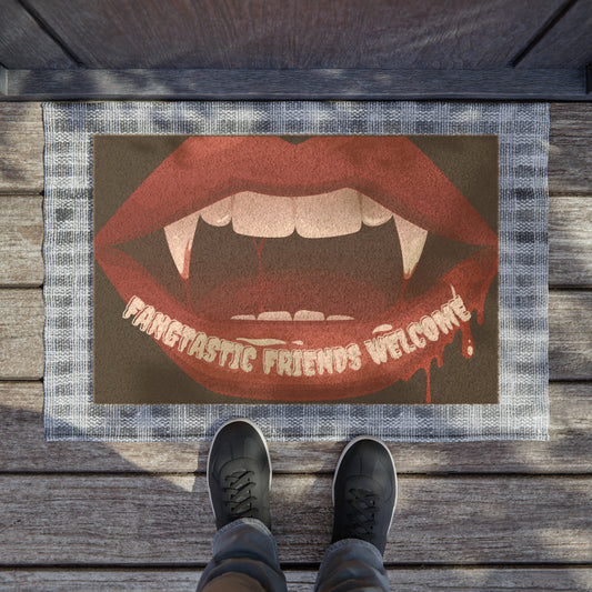 Fangtastic Friends Halloween Welcome Doormat