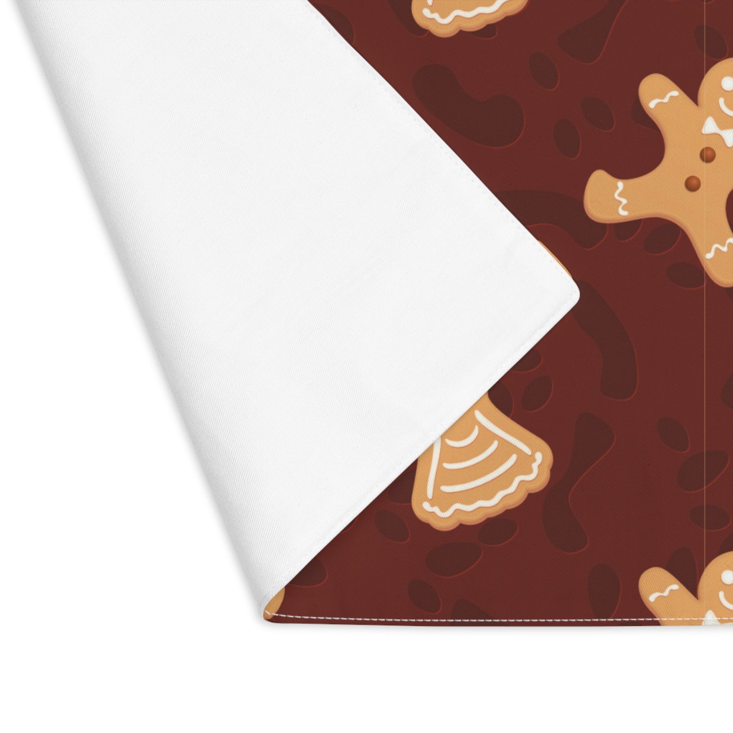 Red Gingerbread Christmas Placemat, 1pc