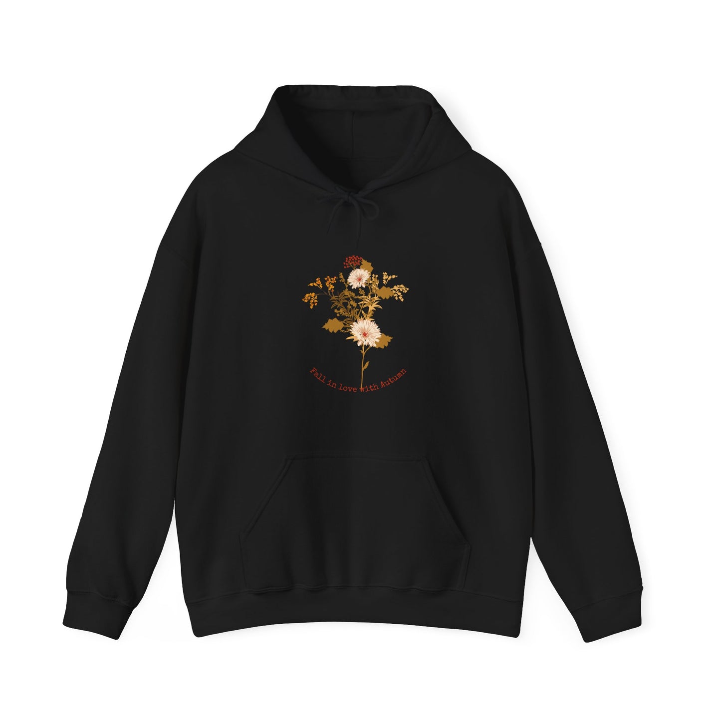 Fall in Love with Autumn Floral Bouquet Fall Unisex Heavy Blend™ Hooded Sweatshirt