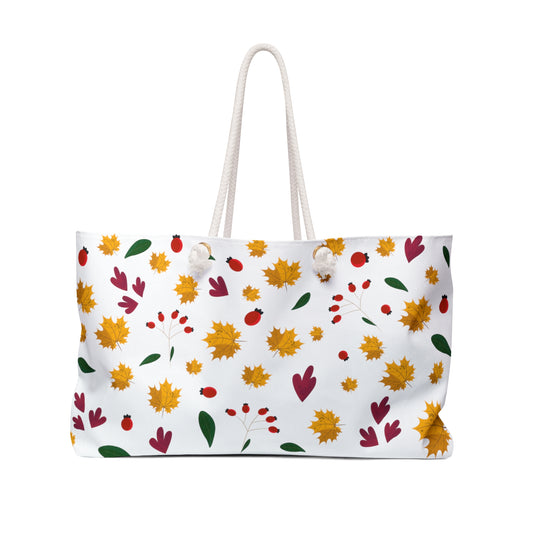 Fall Inspiration Colorful Autumn Leaves Weekender Bag