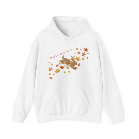 Into the Woods We Go Fall Bunny Unisex Heavy Blend™ Hooded Sweatshirt