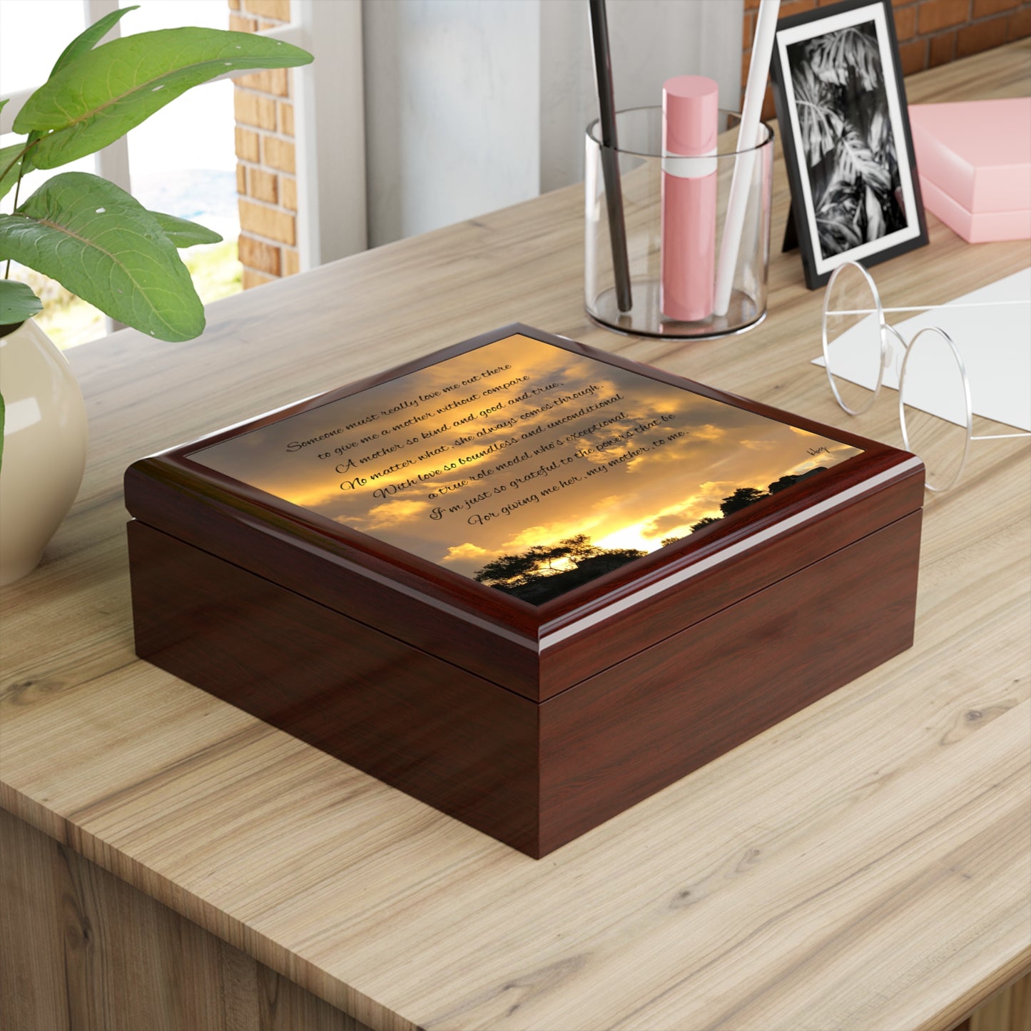 Sunset clouds Jewelry Box