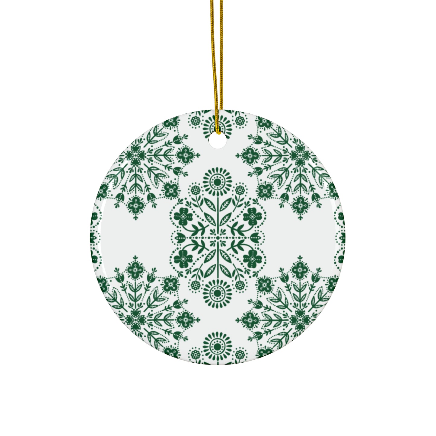 Snowflake Scandinavian Christmas Ceramic Ornaments (1pc, 3pcs, 5pcs, 10pcs)