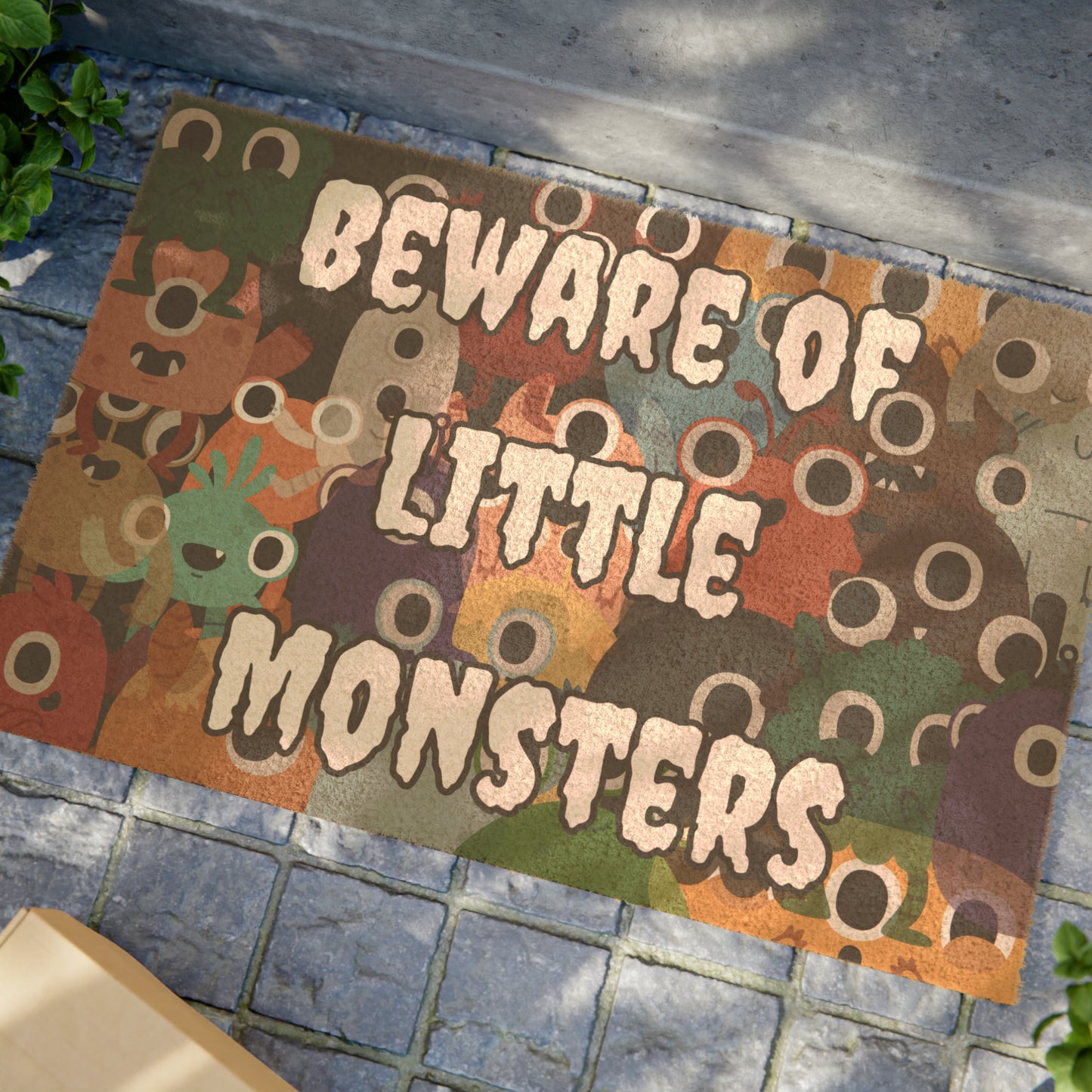 Beware of Little Monsters Halloween Doormat
