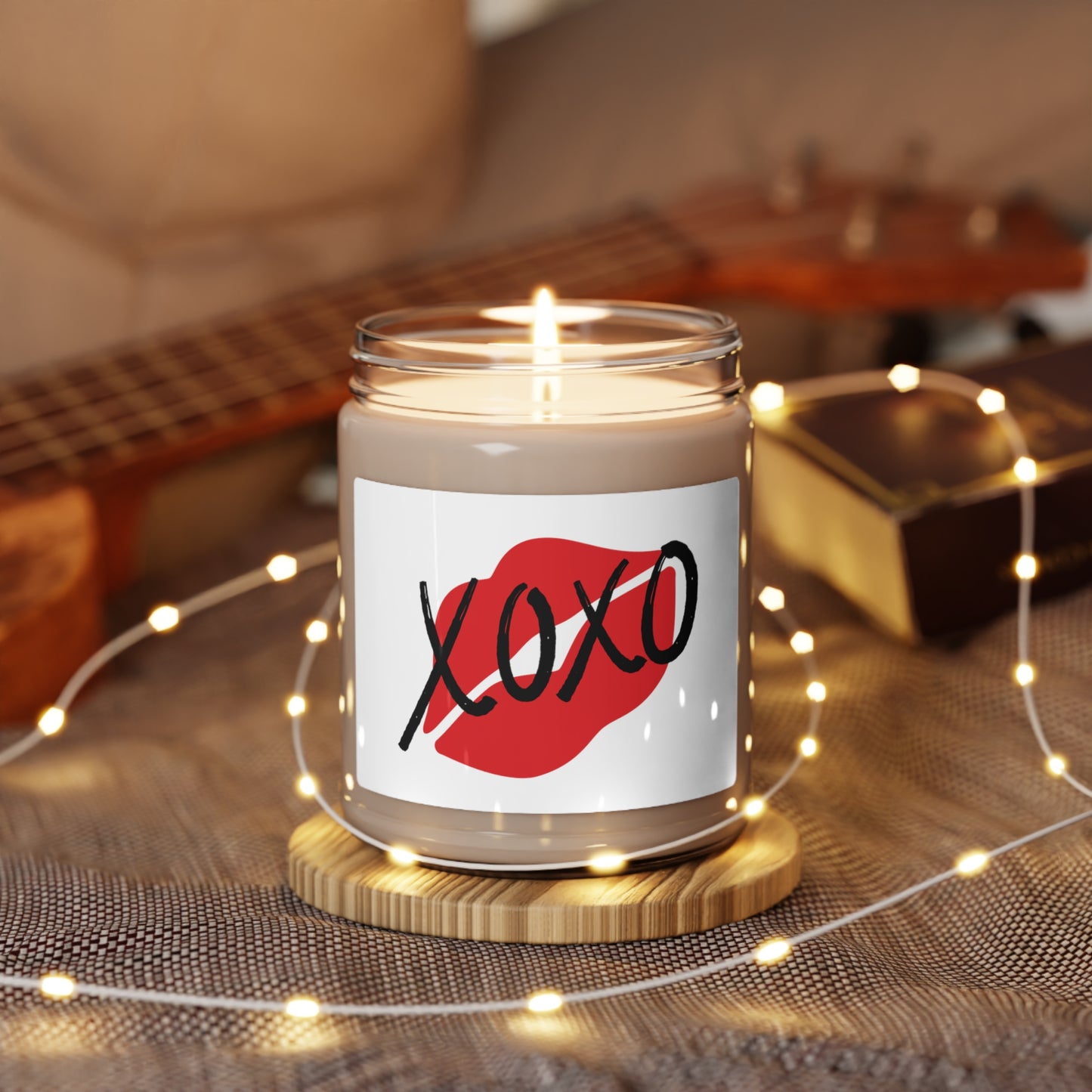 XOXO Kiss Valentines Day Themed Apple Harvest Scented Soy Candle, 9oz