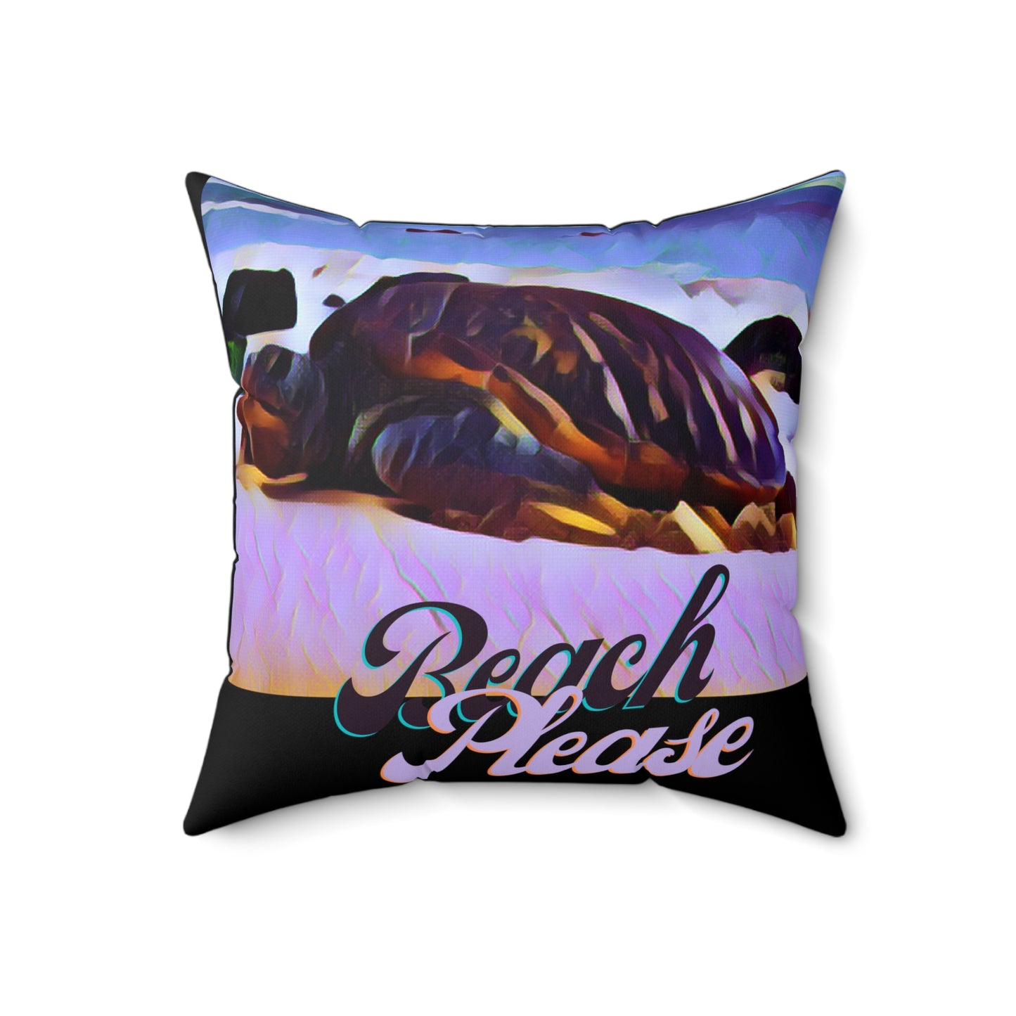Beach Please Spun Polyester Square Pillow