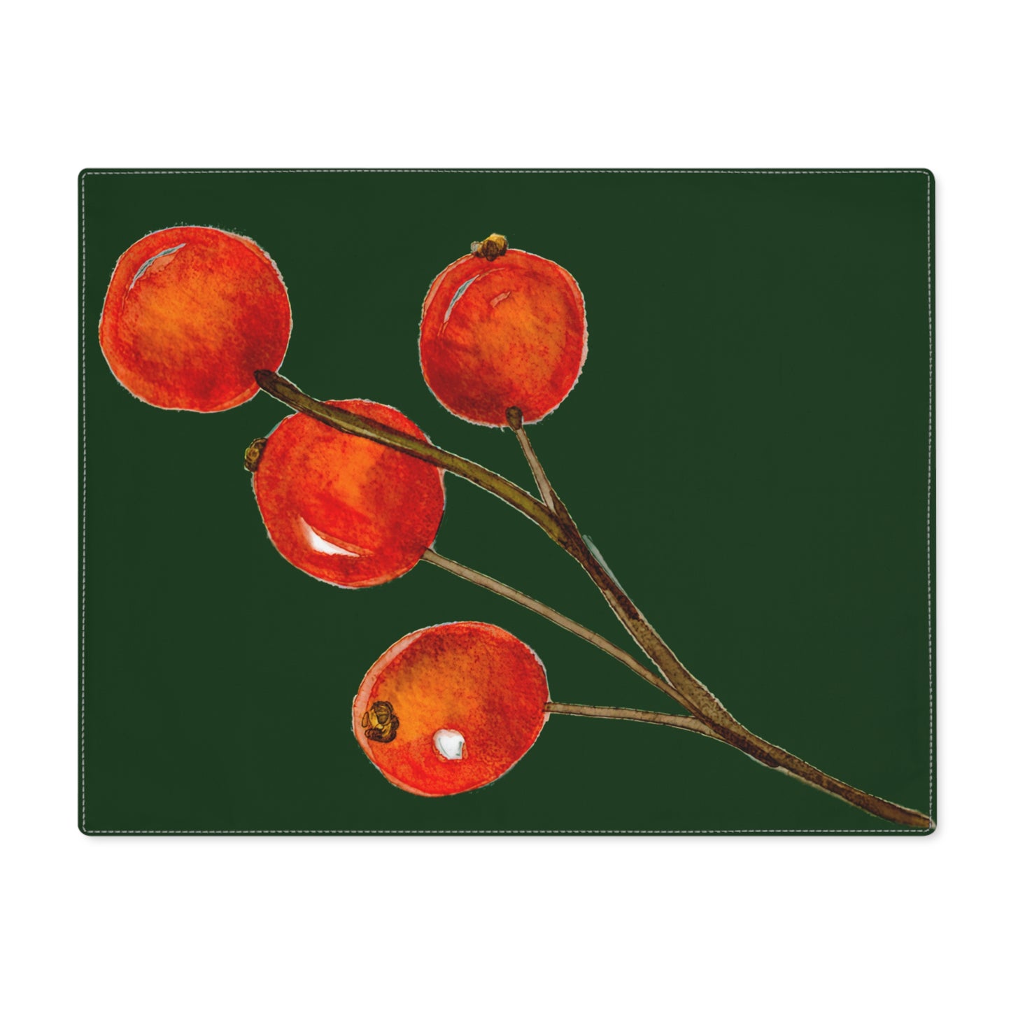 Red Berries Christmas Placemat, 1pc