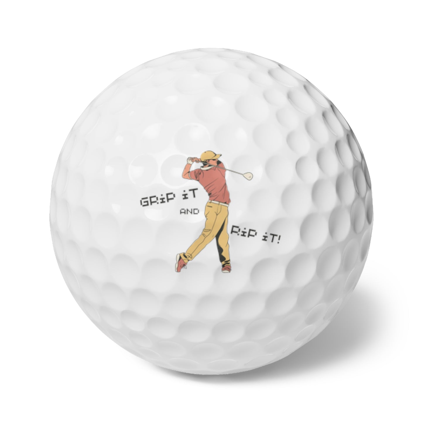 Grip It or Rip It Golf Balls, 6pcs