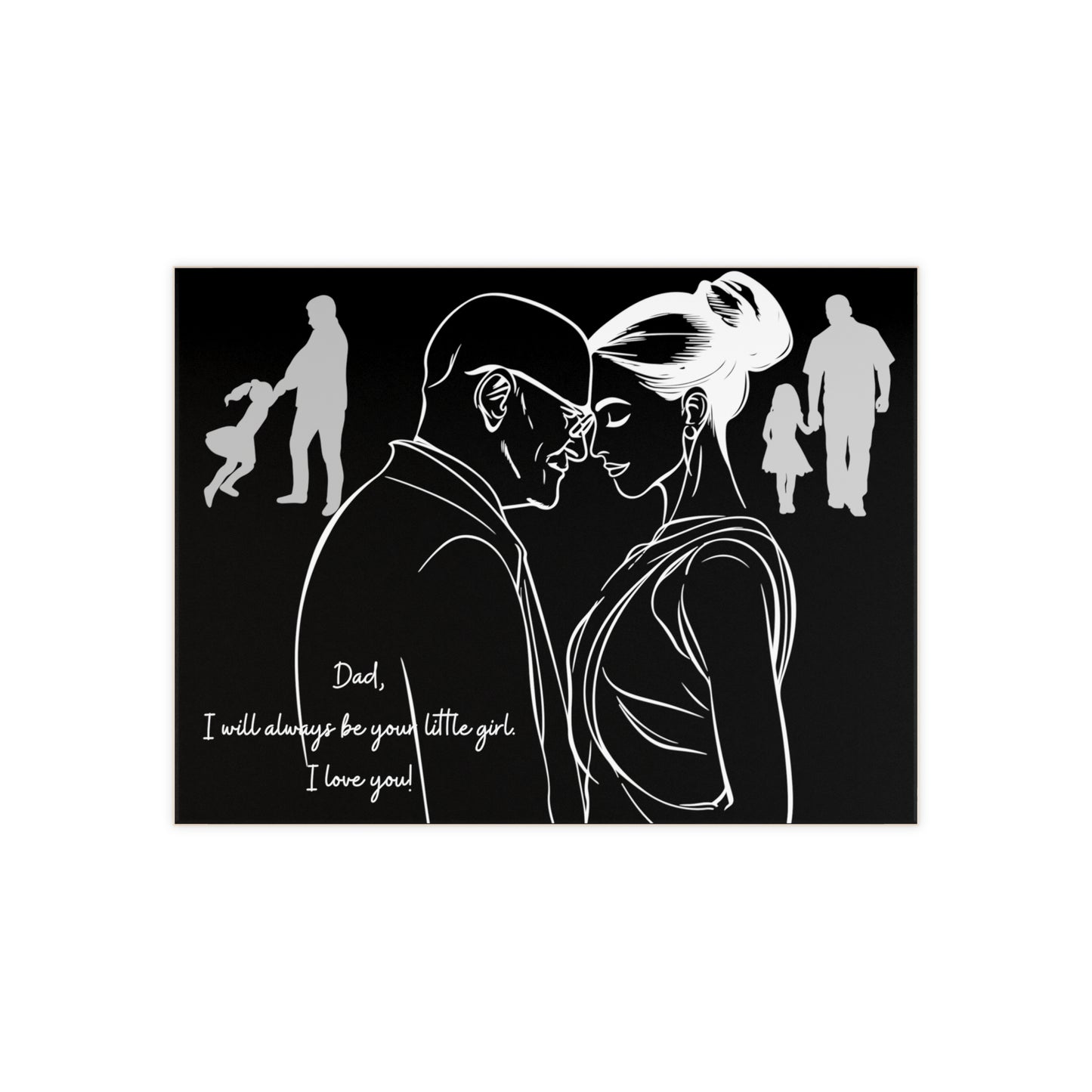 Father and Daughter Father of the Bride Gift Ceramic Photo Tile