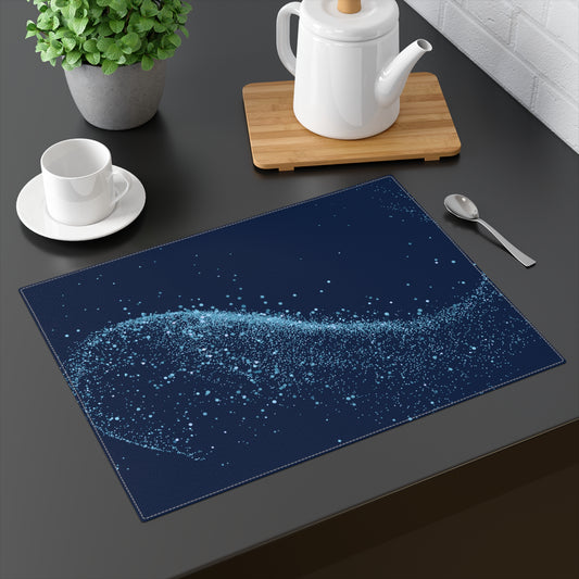 Whimsical Snowy Wave Christmas Placemat, 1pc