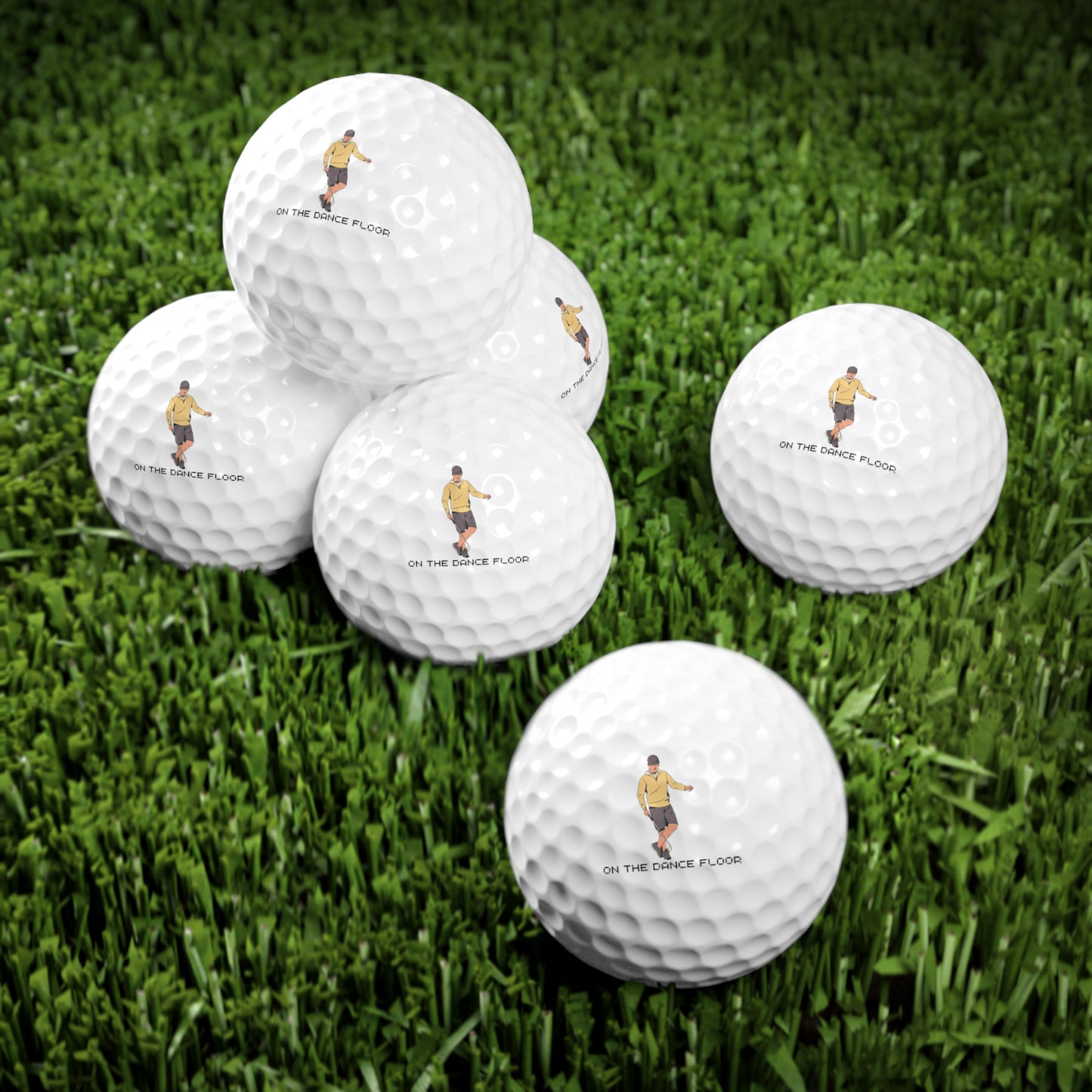 On the Dance Floor Golf Balls, 6pcs